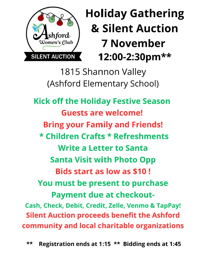 2026 Ashford Women's Club Silent Auction